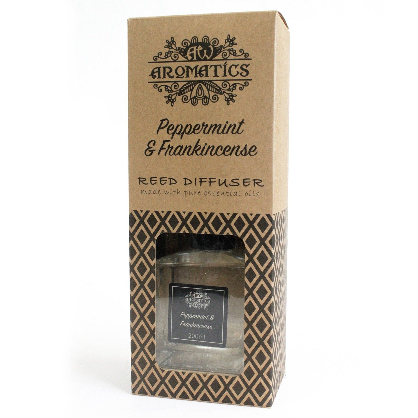 200ml Peppermint & Frankincense Essential Oil Reed Diffuser - Zen Aroma Co.